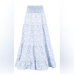Dondolo x Sue Sartor Smocked Caitlin Skirt Hampton Print XXL